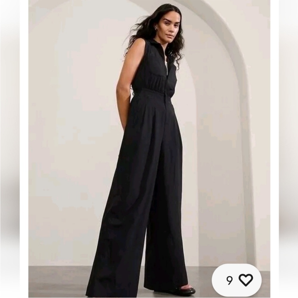 Athleta Brooklyn Heights Jumpsuit, Size 12, Navy